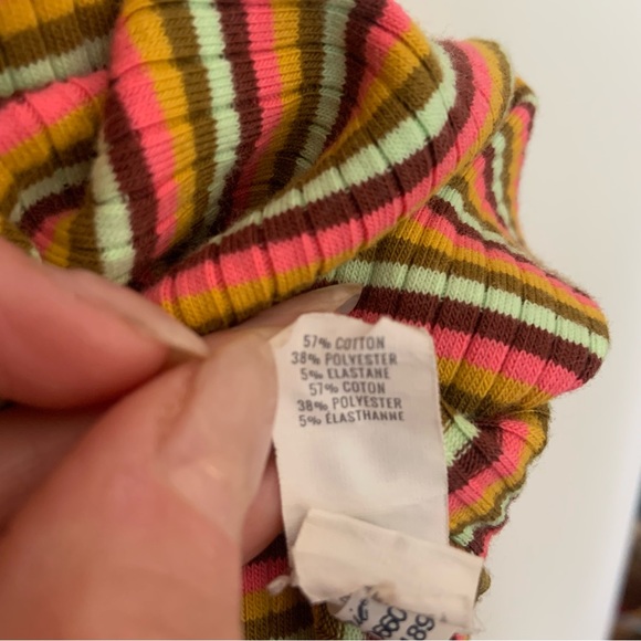 Aerie, multi coloured striped 3/4 length pencil skirt in M - Picture 10 of 15